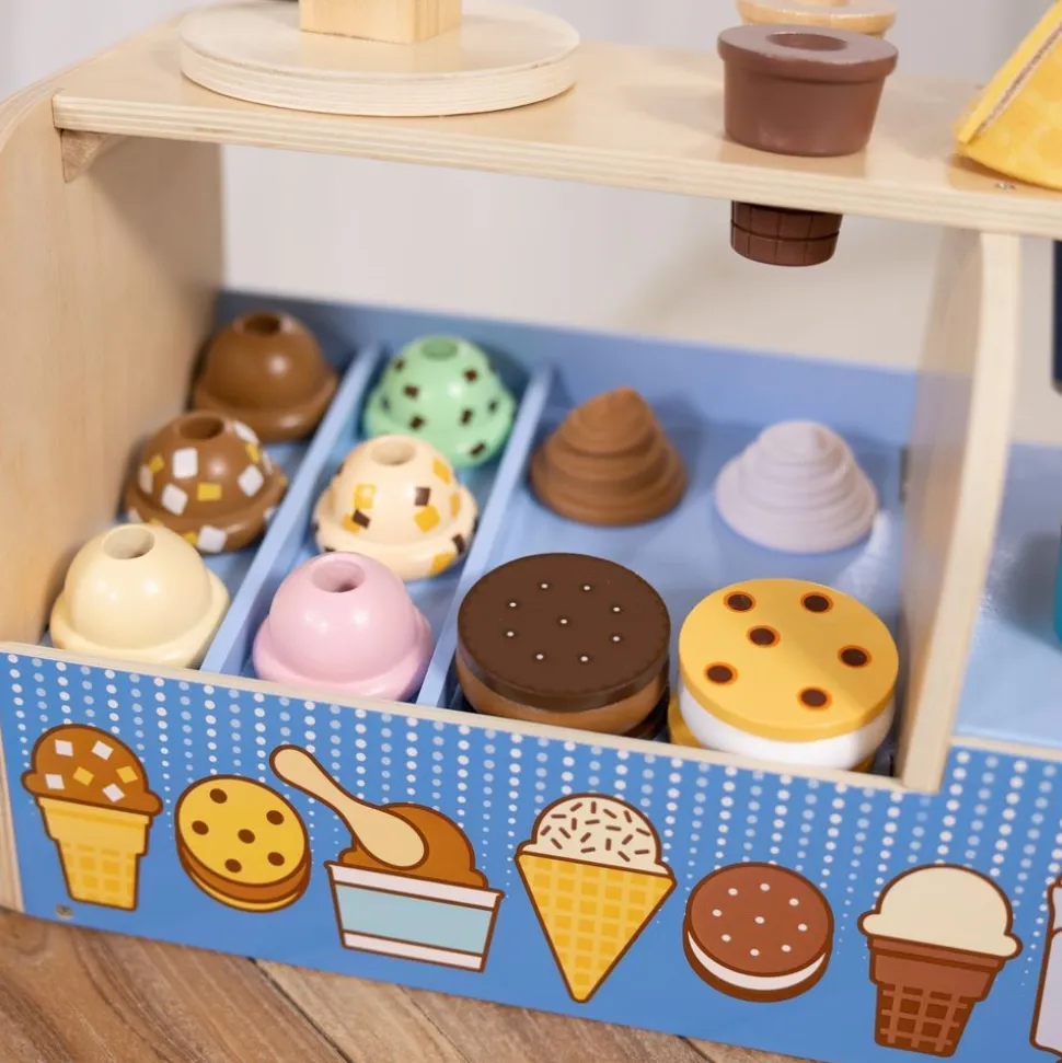 Cool Scoops Ice Creamery Wooden Counter