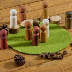 Cosy Multicultural Wooden Peg People - Set of 10