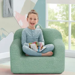 Cozee Sherpa Chair - Sage Green