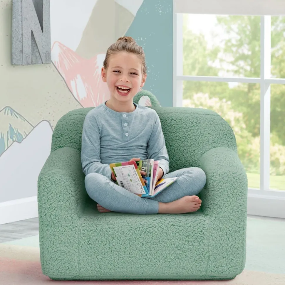 Cozee Sherpa Chair - Sage Green