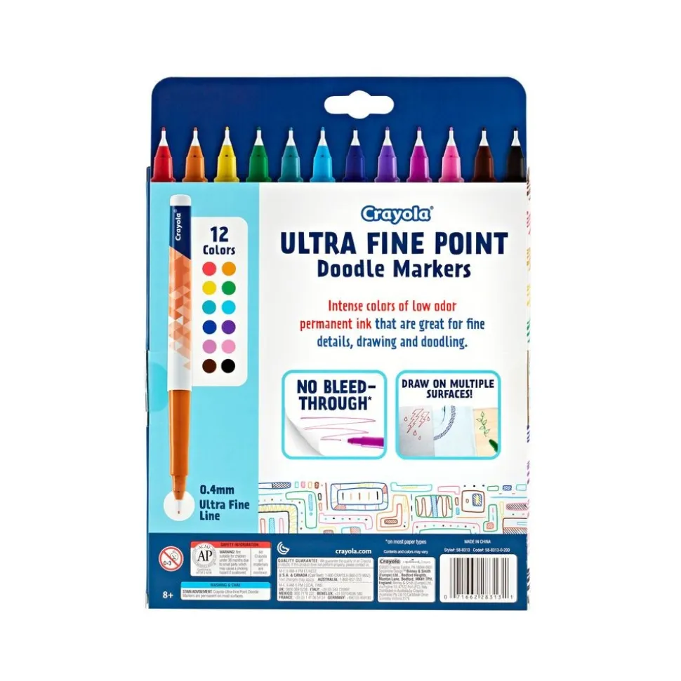 Crayola® Doodle & Draw Ultra Fine Point Doodle Marker, 12 count