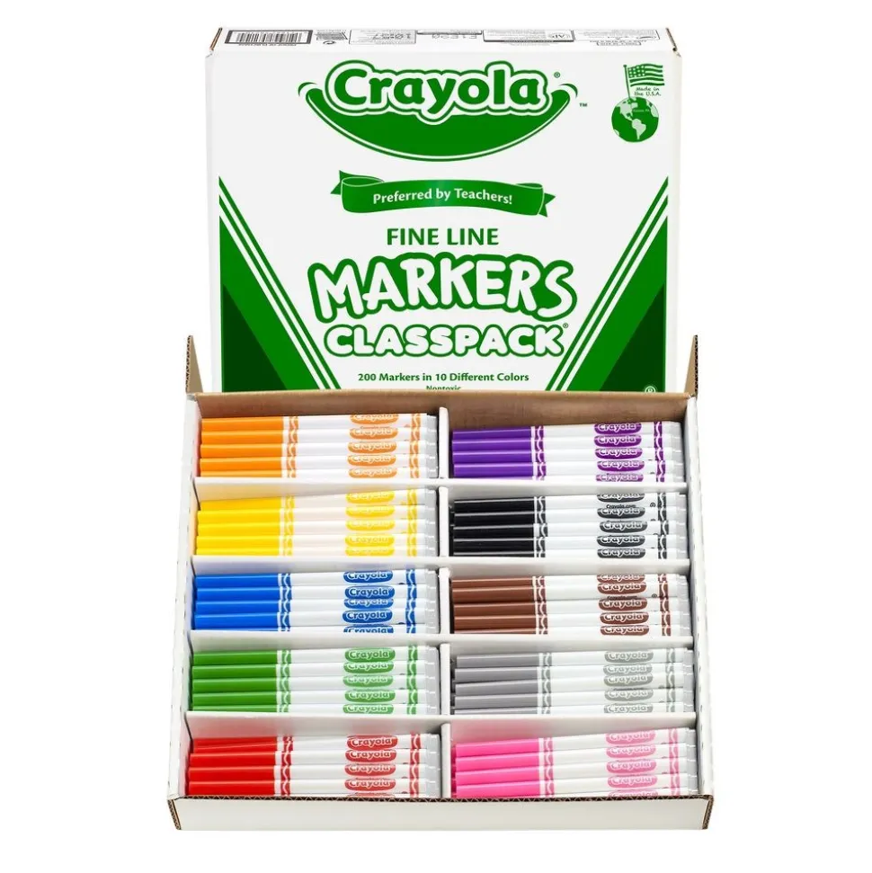 Crayola® Jumbo Crayons Classpack and Fine Line Markers Classpack