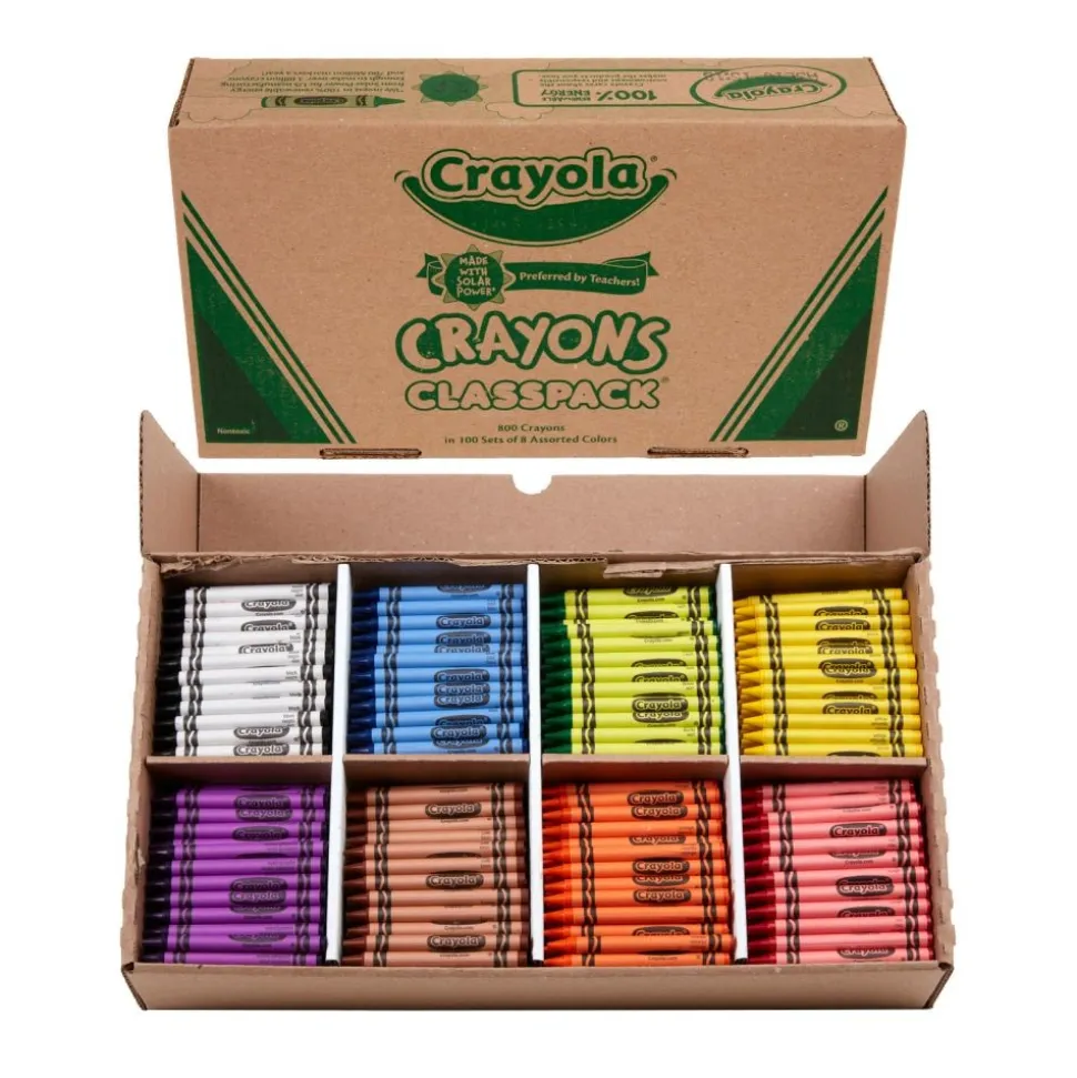 Crayola® Regular Crayons Classpack® Value Pack - 8 Colors, Set of 800