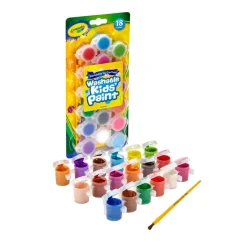 Crayola® Washable Paint Pots with Brush, 18 Count
