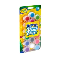 Crayola® Washable Paint Pots with Brush, 18 Count