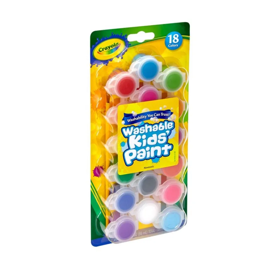 Crayola® Washable Paint Pots with Brush, 18 Count
