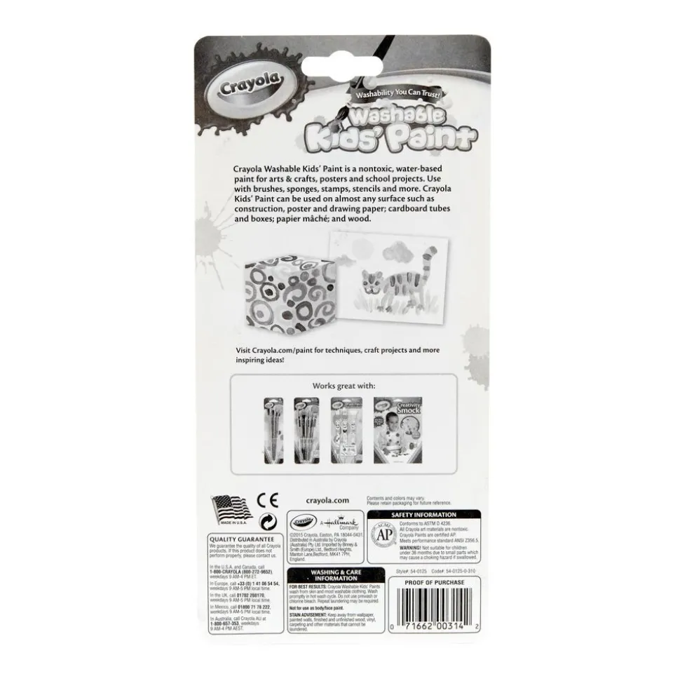 Crayola® Washable Paint Pots with Brush, 18 Count