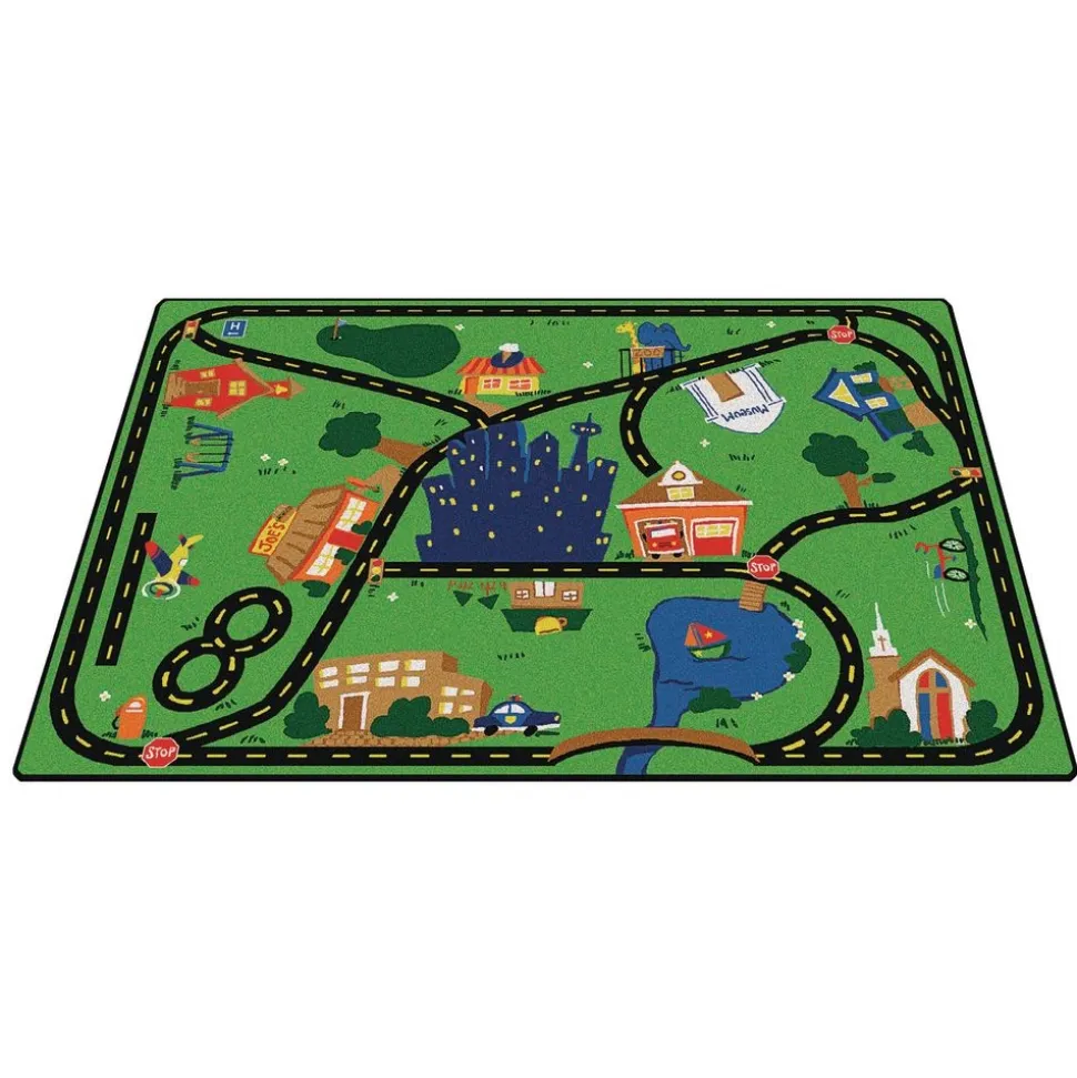Cruisin' Around the Town 6' x 9' Rectangle Premium Carpet