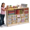 15-Cubbie Sectional Mobile Storage with Clear Trays