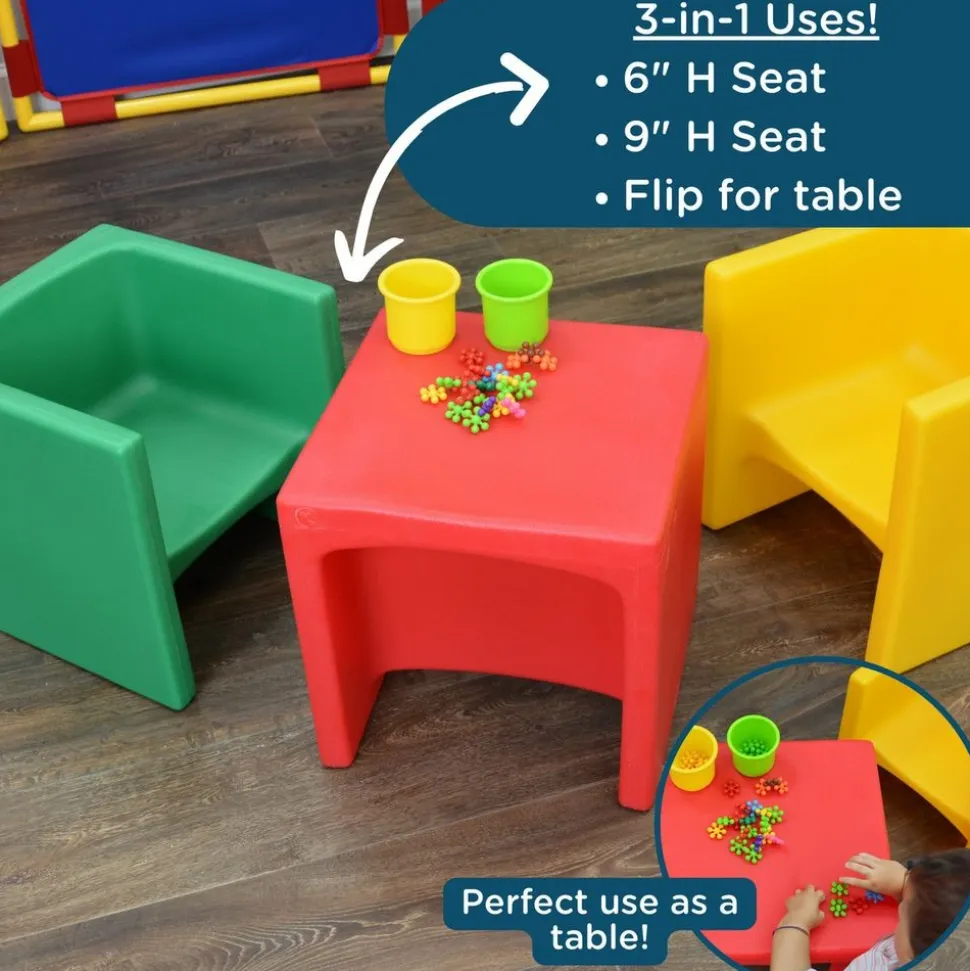 Cube Chairs 3 Pack - Sandy Colors Set