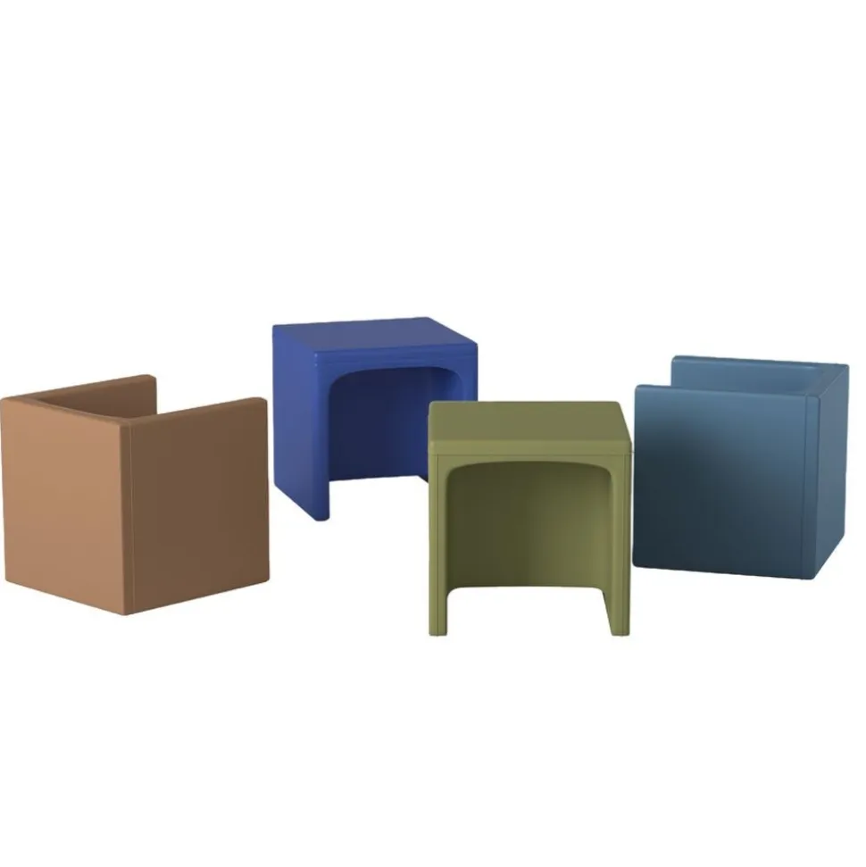 Cube Chairs - Set of 4 Woodland Colors