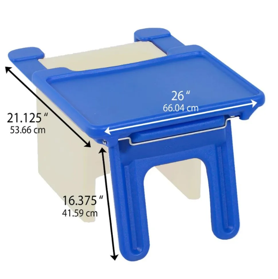 Cube Chair with Tray - Blue