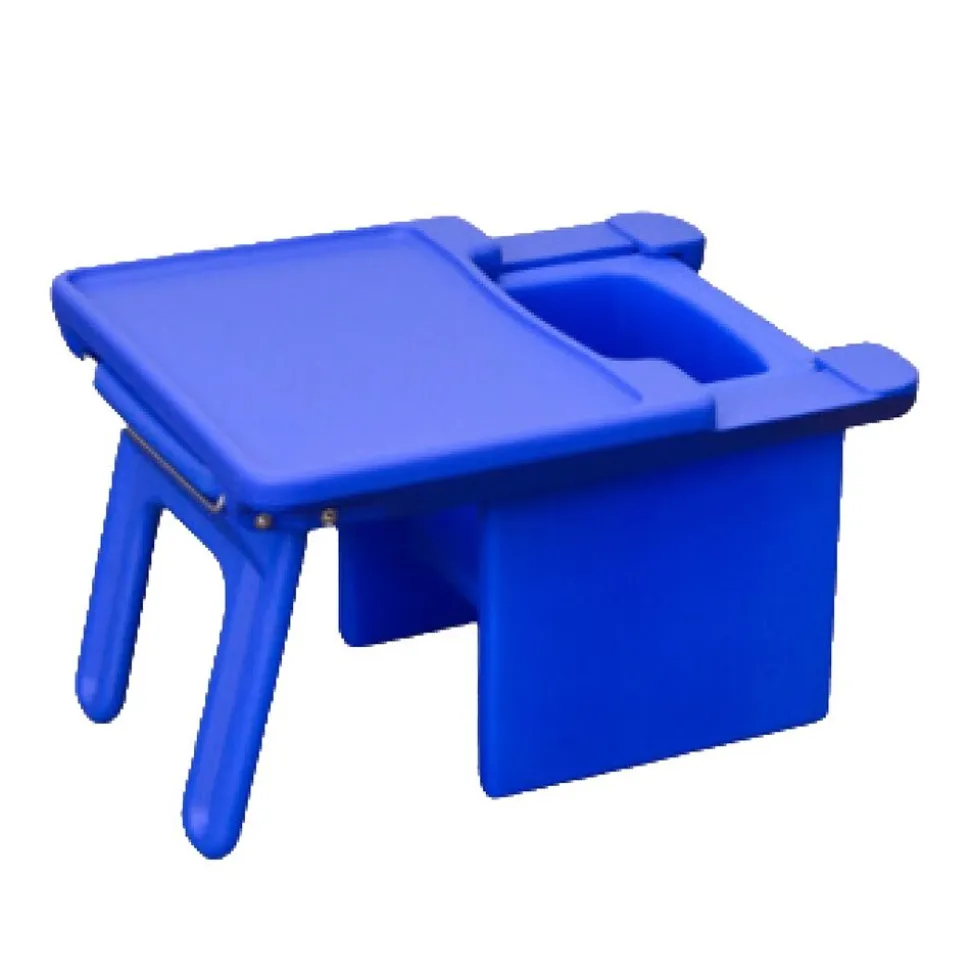 Cube Chair with Tray - Blue