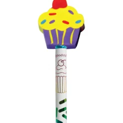Cupcake Birthday Pencils And Erasers Kit - 12 pencils