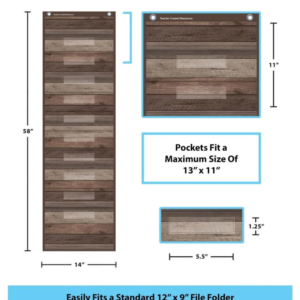 Dark Wood Pocket Chart