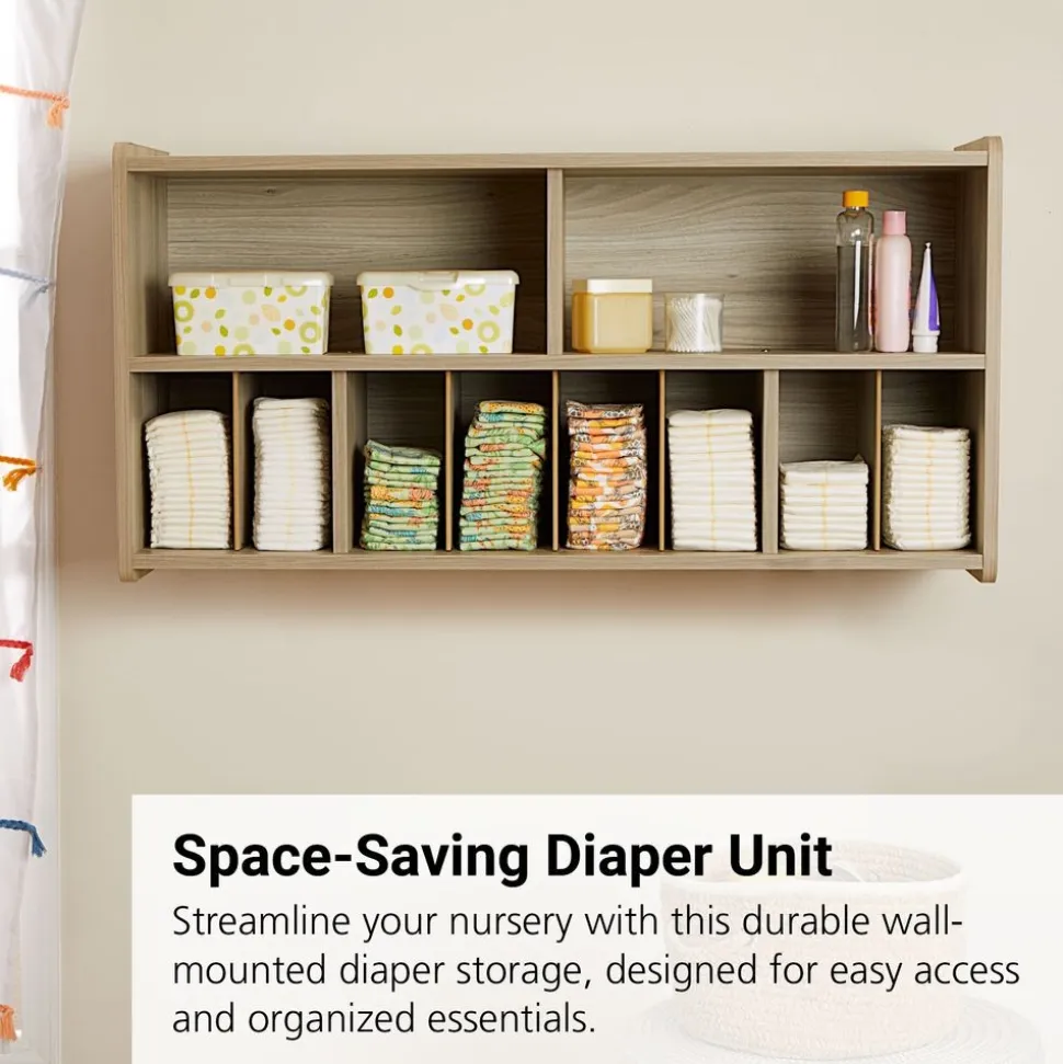 Diaper Wall Storage - Assembled, Gray