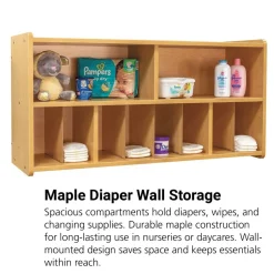 Diaper Wall Storage - Maple/Maple, Assembly Required