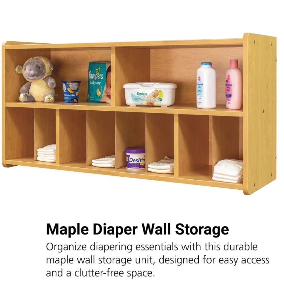 Diaper Wall Storage - Maple/Maple, Assembled