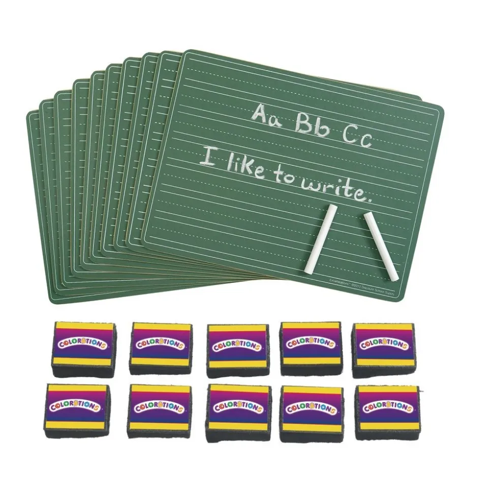 Discount School Supply®10 Mini Chalkboards & 10 Chunky Erasers