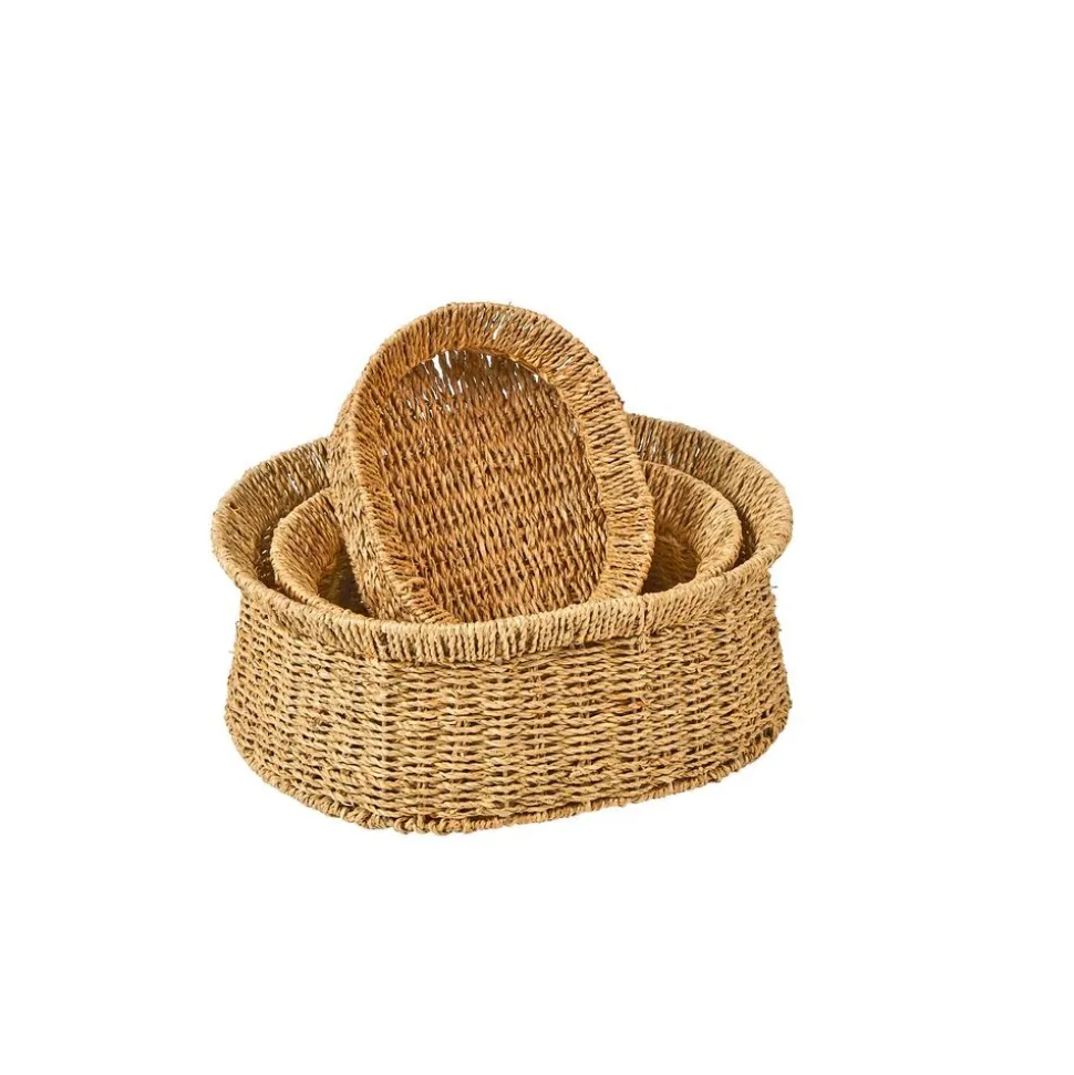 Discount School Supply® Seagrass Oval Basket - Set of 3
