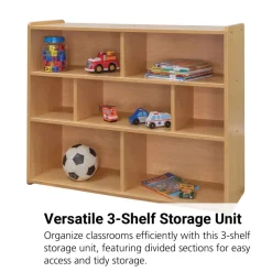 Divided 3-Shelf Storage Unit, 38