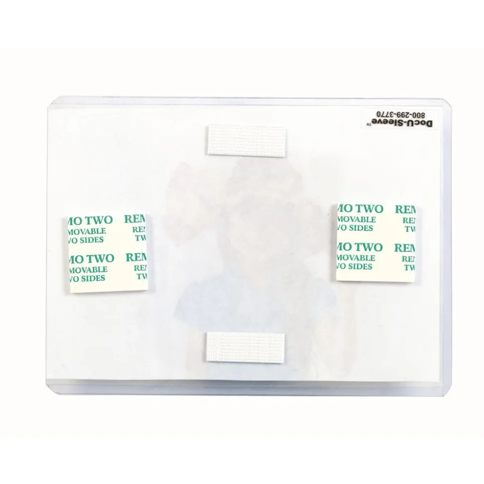 DocU-Sleeves Wall-Mount Document Display 3-1/2" x 5" Set of 5