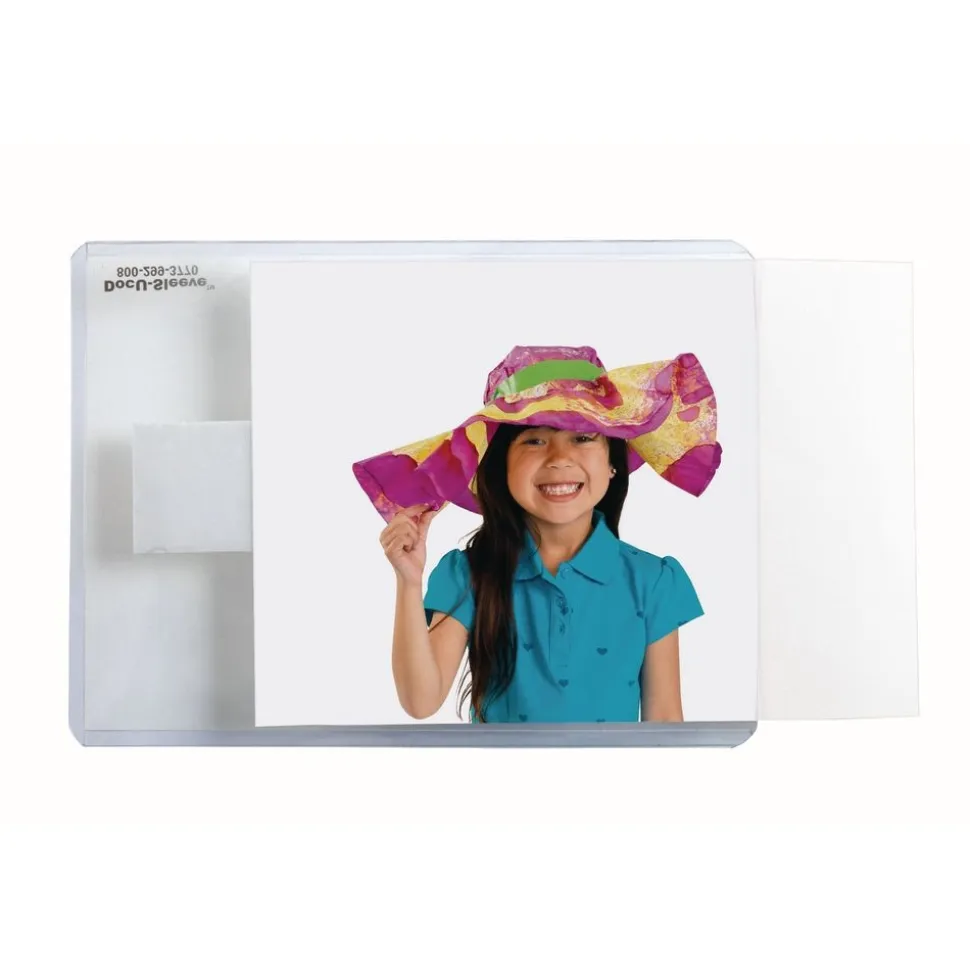 DocU-Sleeves Wall-Mount Document Display 3-1/2" x 5" Set of 5