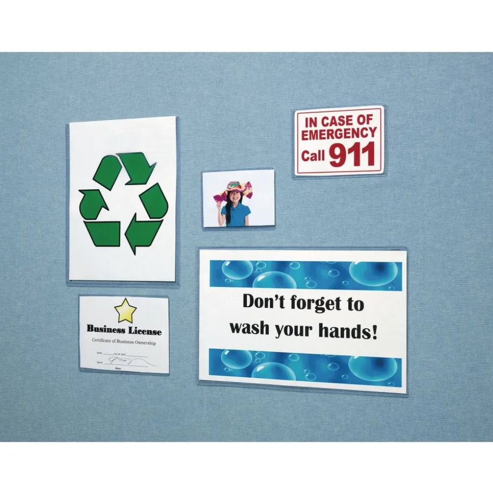 DocU-Sleeves 8-1/2" x 11" Wall-Mount Document Display - Set of 5