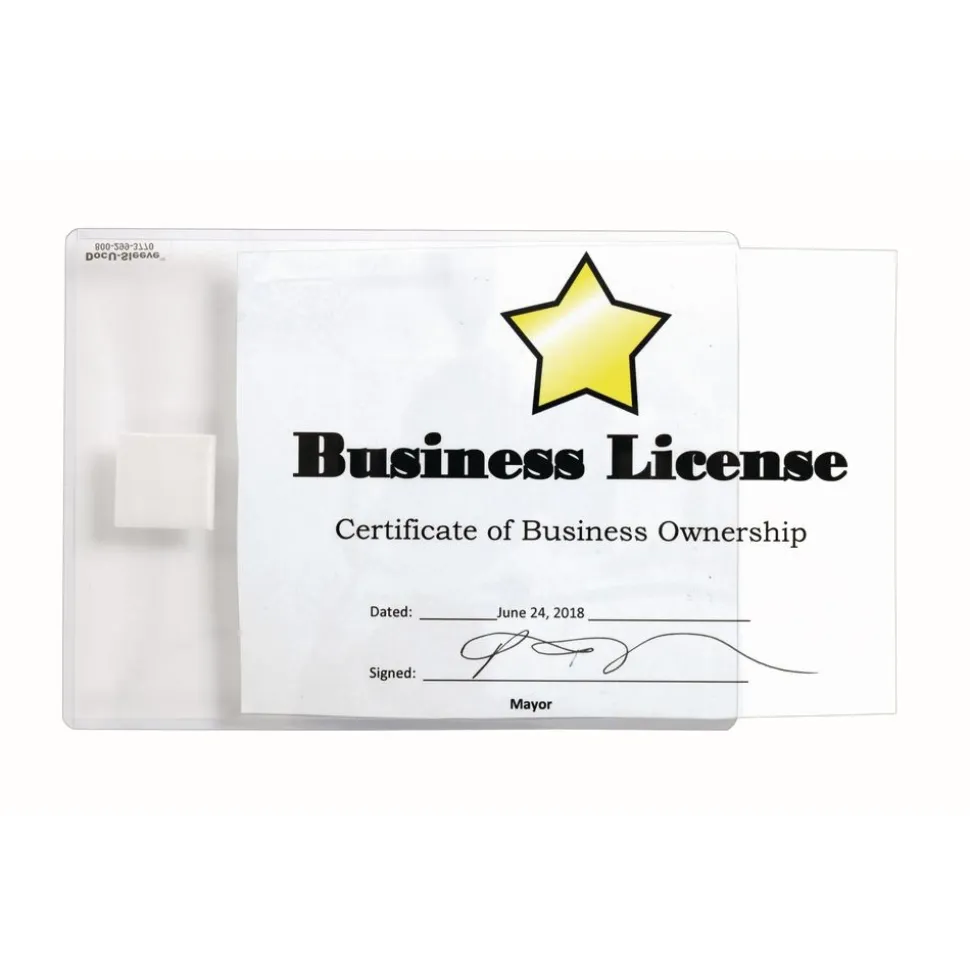 DocU-Sleeves 5" x 7" Wall-Mount Document Display - Set of 10