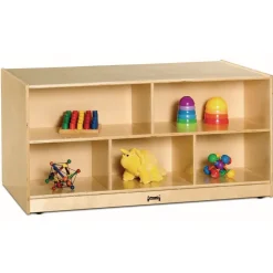 Double-Sided Mobile Shelf Storage Island