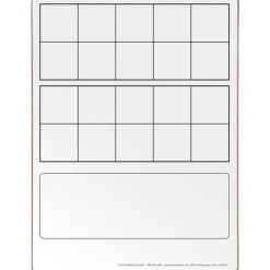 Double Ten-Frame Dry Erase Two-Sided 12 x 9 Boards - Set of 6