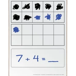 Double Ten-Frame Dry Erase Two-Sided 12 x 9 Boards - Set of 6