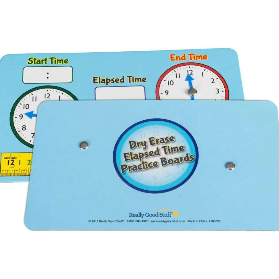 Dry Erase Elapsed Time Practice Boards - 6 boards