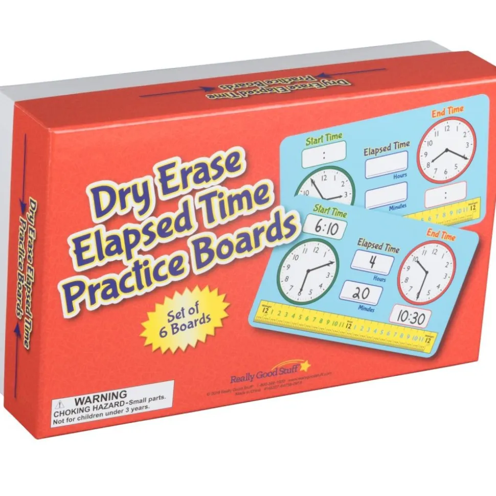 Dry Erase Elapsed Time Practice Boards - 6 boards