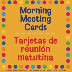 Dual Language Morning Meeting Cards - (Lenguaje Dual: Tarjetas de Reuniones Matutinas) - 40 Cards