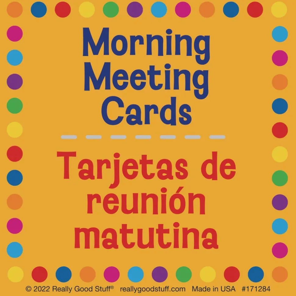 Dual Language Morning Meeting Cards - (Lenguaje Dual: Tarjetas de Reuniones Matutinas) - 40 Cards