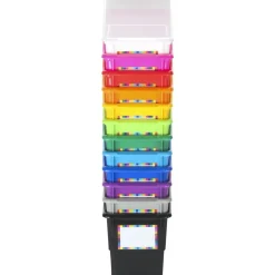 Durable Book And Binder Holders - 12-Pack Rainbow