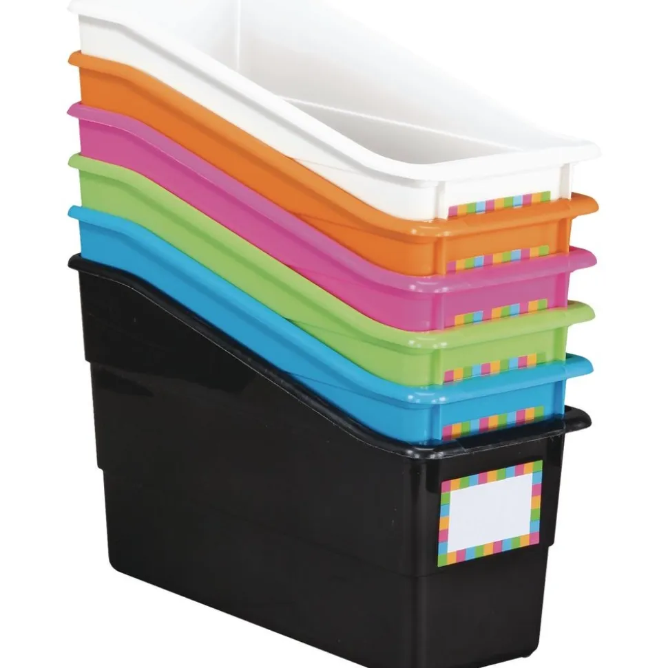 Durable Book & Binder Holders, Set of 6 - Neon Pop