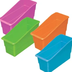Durable Magazine, Book, Folder, File and Binder Holders - Bright Neon Pop! Colors Set of 4