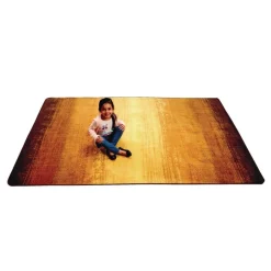 Earth Tone Stripes Carpet, Sand - 4' x 6' Rectangle