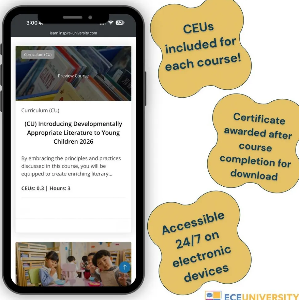 ECE University Childcare Staff Training - Online Course Library (Up to 100 Users)