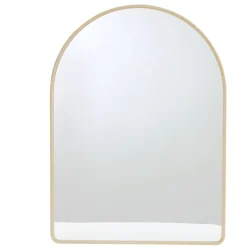 Environments® Arched Wall Hanging Acrylic Mirror with Wood Frame - Natural