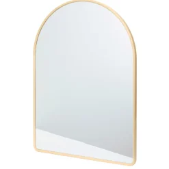 Environments® Arched Wall Hanging Acrylic Mirror with Wood Frame - Natural