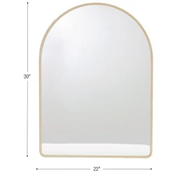 Environments® Arched Wall Hanging Acrylic Mirror with Wood Frame - Natural