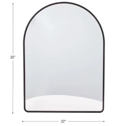 Environments® Arched Wall Hanging Acrylic Mirror with Wood Frame - Black