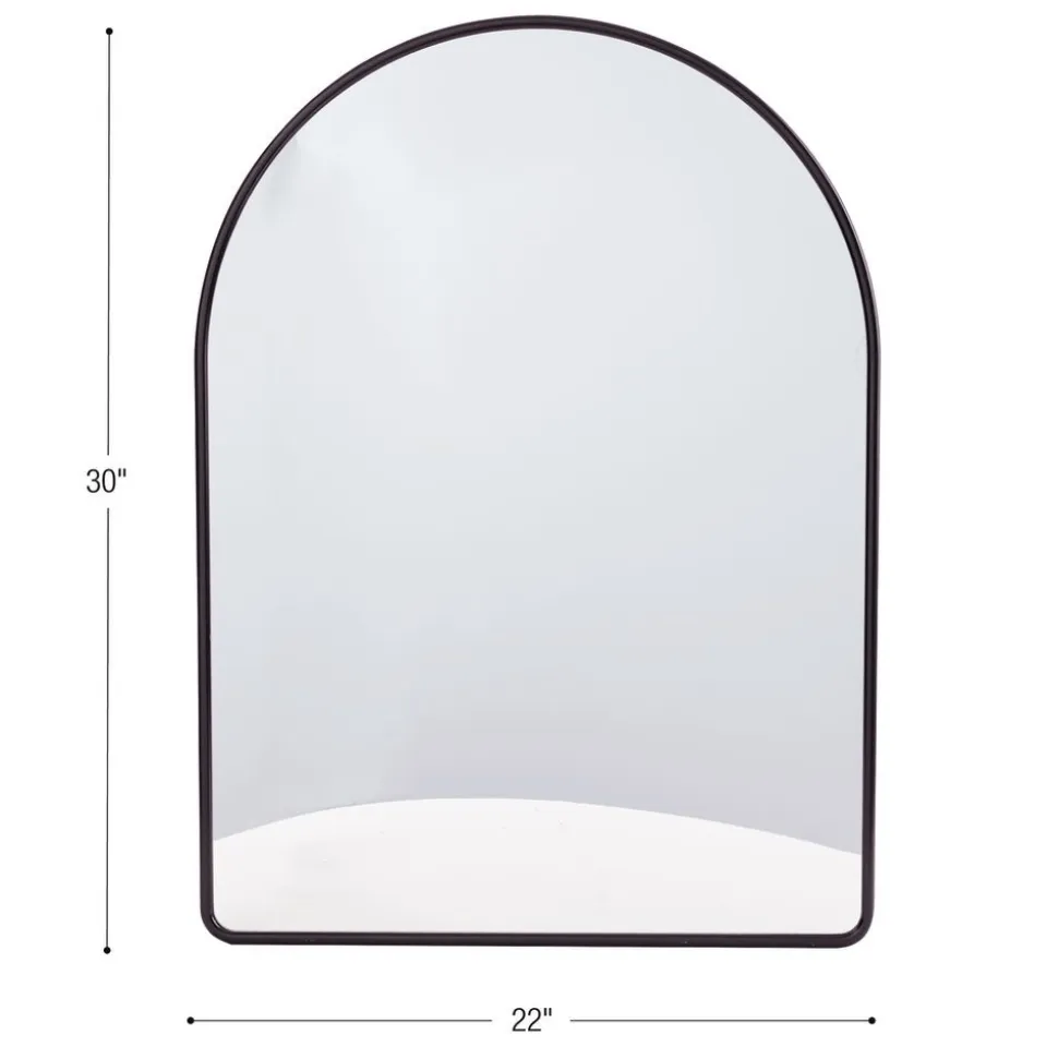 Environments® Arched Wall Hanging Acrylic Mirror with Wood Frame - Black