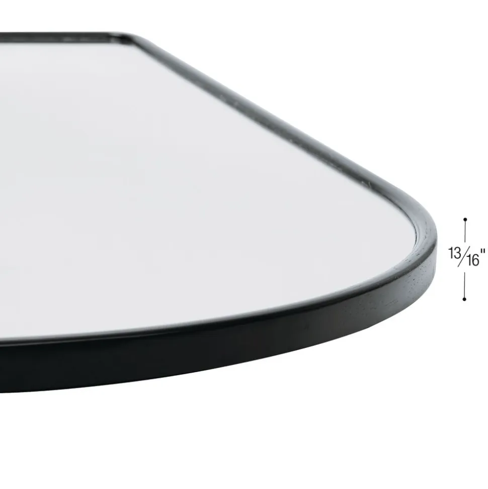 Environments® Arched Wall Hanging Acrylic Mirror with Wood Frame - Black