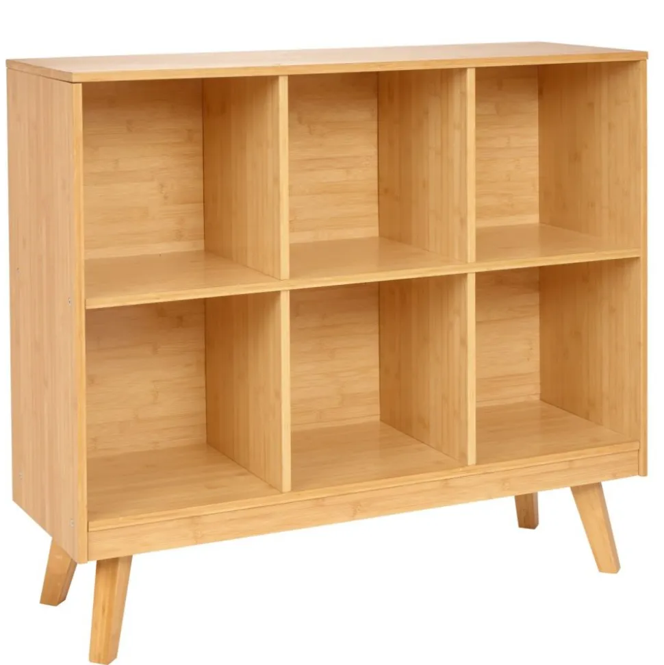 Environments® Bamboo Free Standing Storage Unit - 6 cubbies