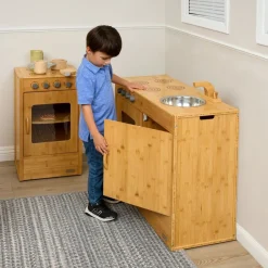Environments® Bamboo Kitchen Oven & Sink Combo