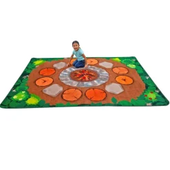 Environments® Campfire Rectangular 6' x 9' Pixel Perfect Carpet